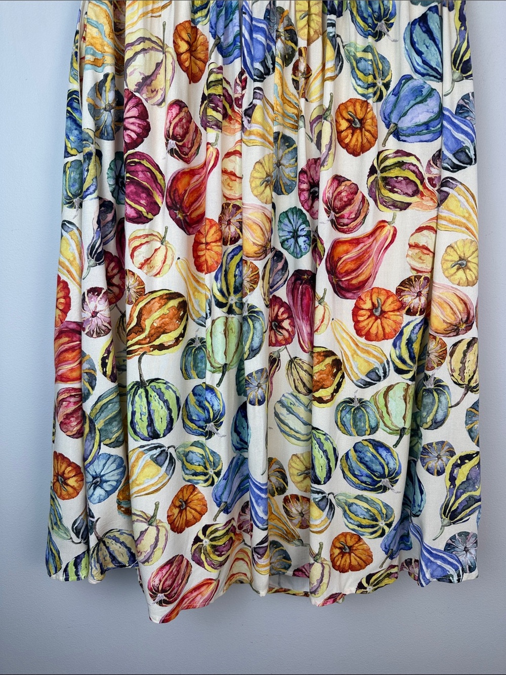 ModCloth Cream Floral A-Line Skirt with Multicolor Print - Picture 12 of 16